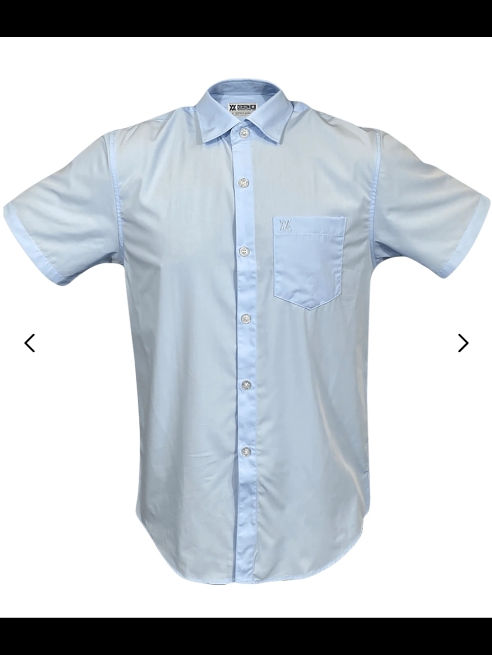 DIXXON Light Blue Short Sleeve Button-Down Shirt with Chest Pocket
